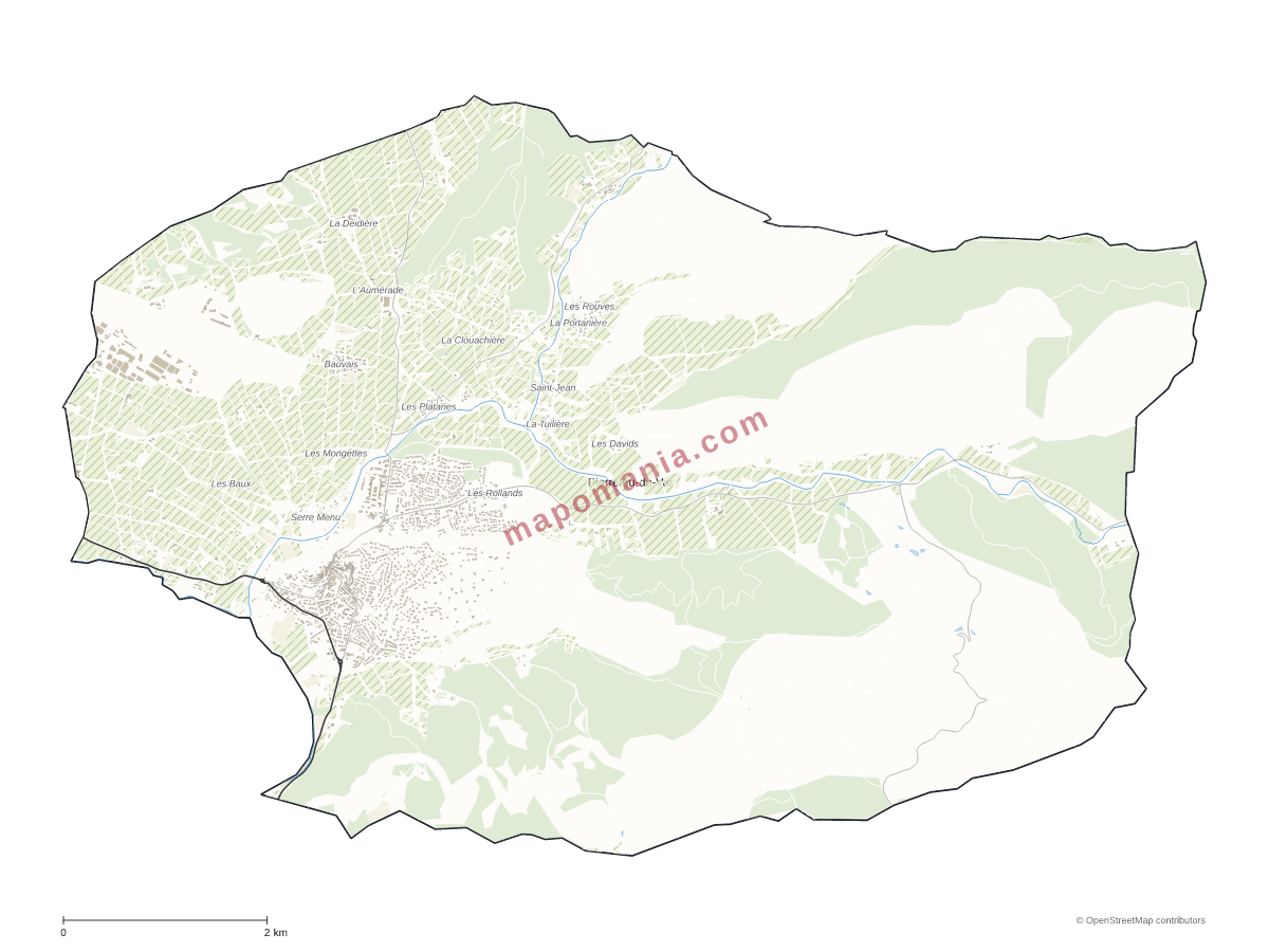 Carte de Pierrefeu-du-Var à personnaliser