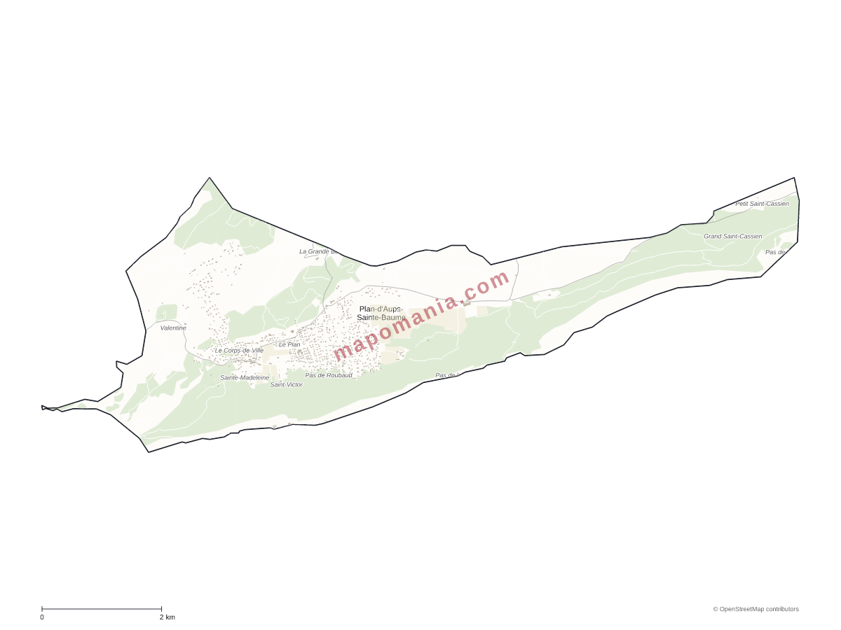 Carte de Plan-d'Aups-Sainte-Baume à personnaliser