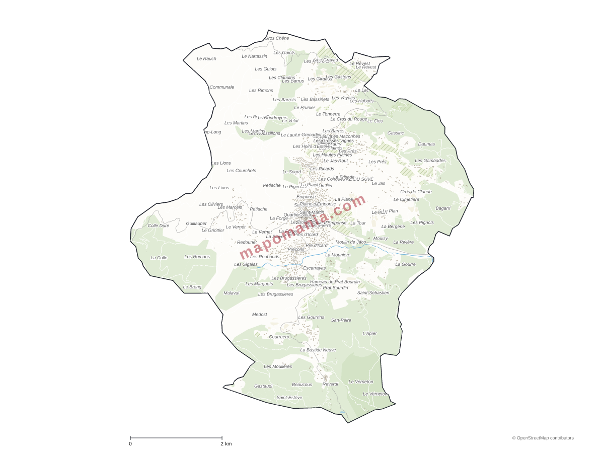 Carte de Le Plan-de-la-Tour à personnaliser