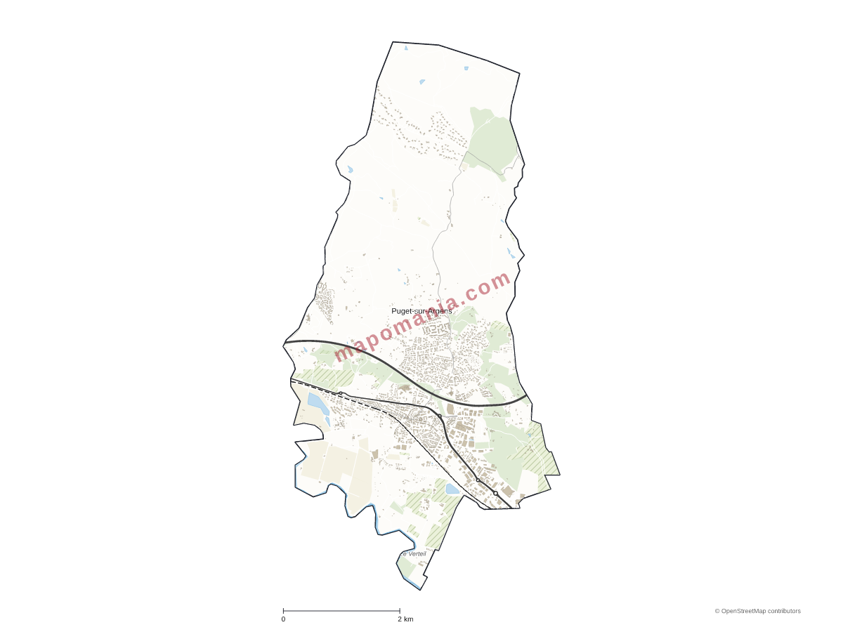 Carte de Puget-sur-Argens à personnaliser