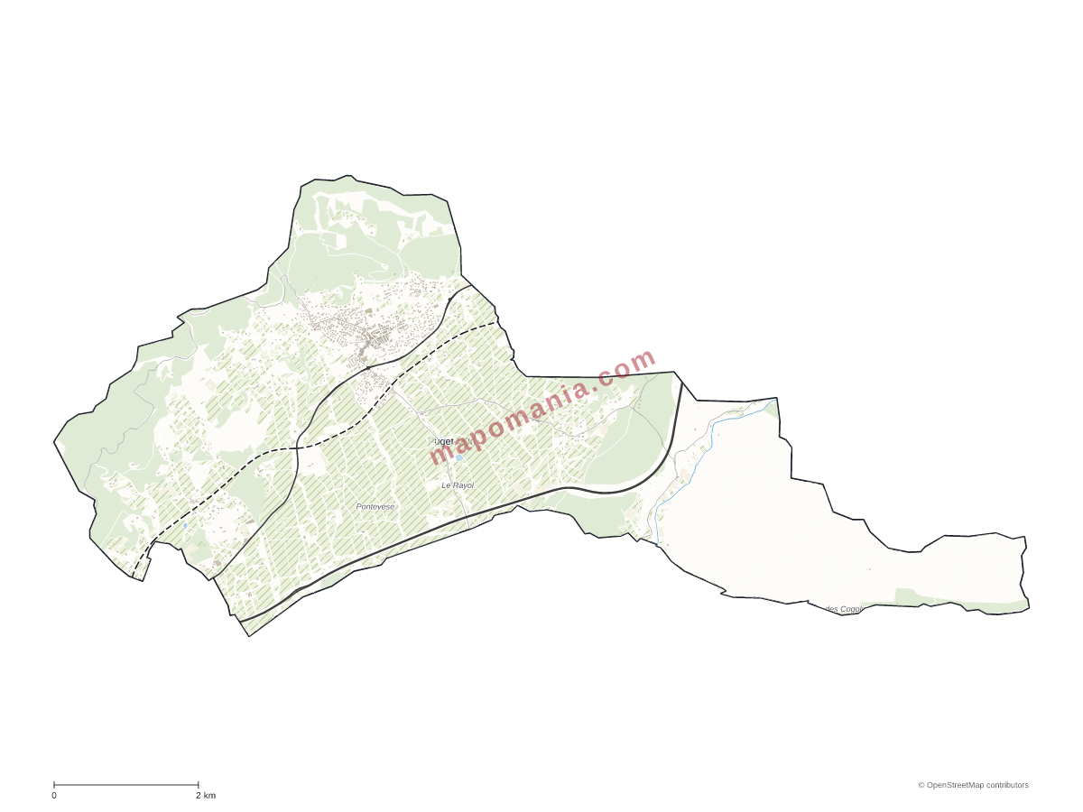 Carte de Puget-Ville à personnaliser