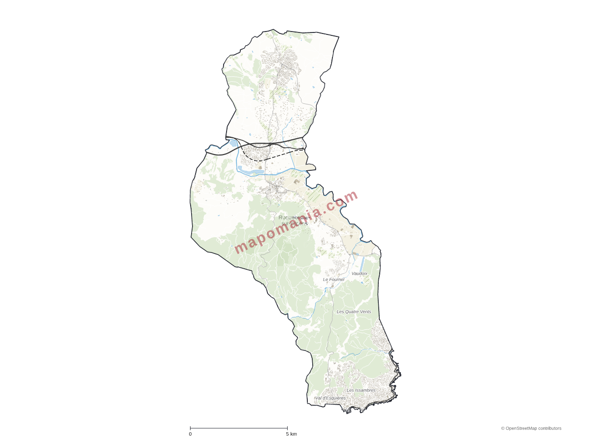 Carte de Roquebrune-sur-Argens à personnaliser