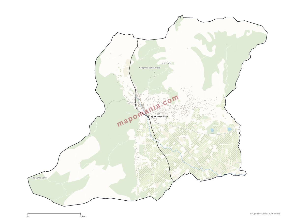 Carte de La Roquebrussanne à personnaliser