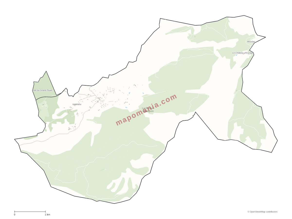 Carte de La Roque-Esclapon à personnaliser