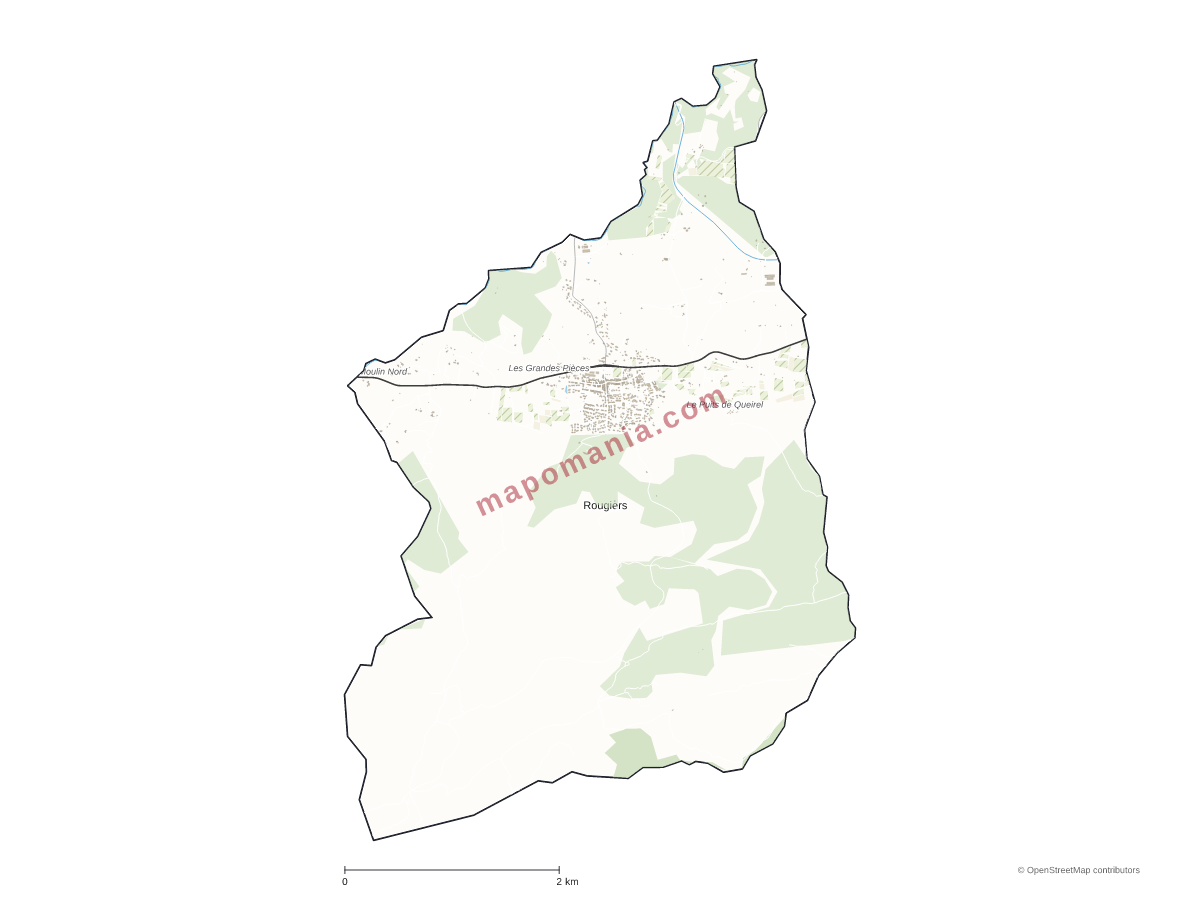 Carte de Rougiers à personnaliser