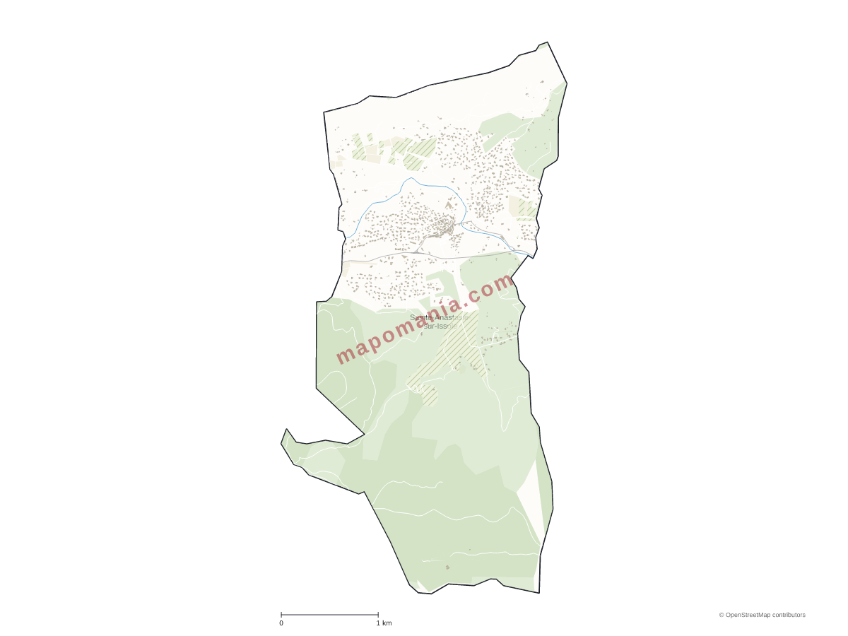 Carte de Sainte-Anastasie-sur-Issole à personnaliser