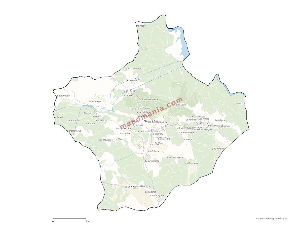 Carte de Saint-Julien à personnaliser