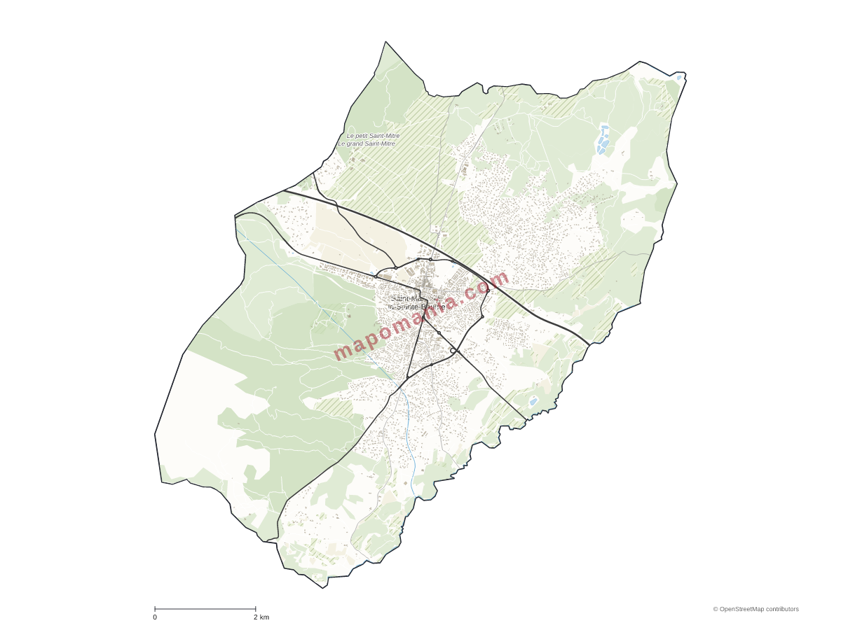 Carte de Saint-Maximin-la-Sainte-Baume à personnaliser