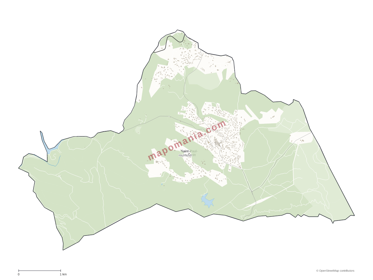 Carte de Saint-Paul-en-Forêt à personnaliser