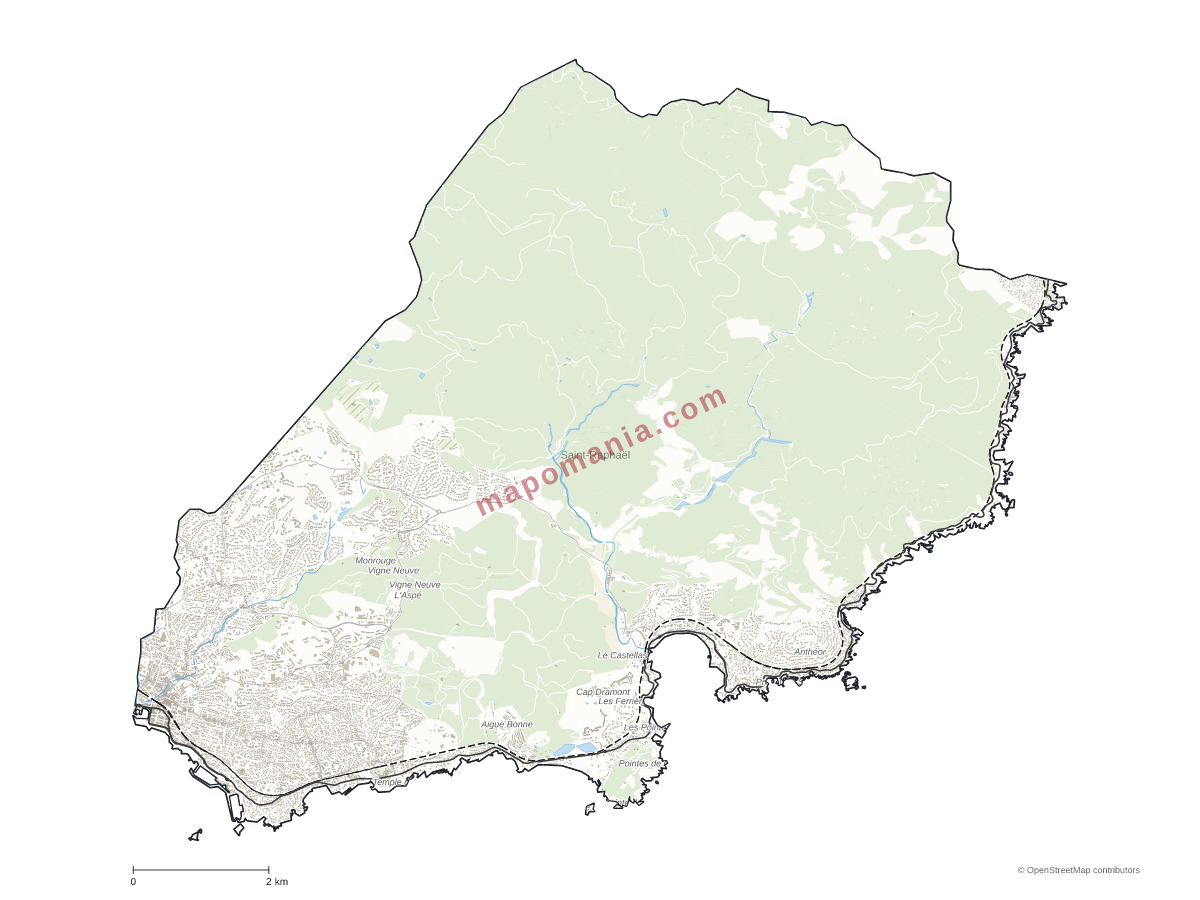 Carte de Saint-Raphaël à personnaliser