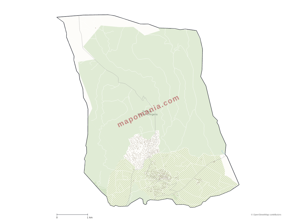 Carte de Seillons-Source-d'Argens à personnaliser