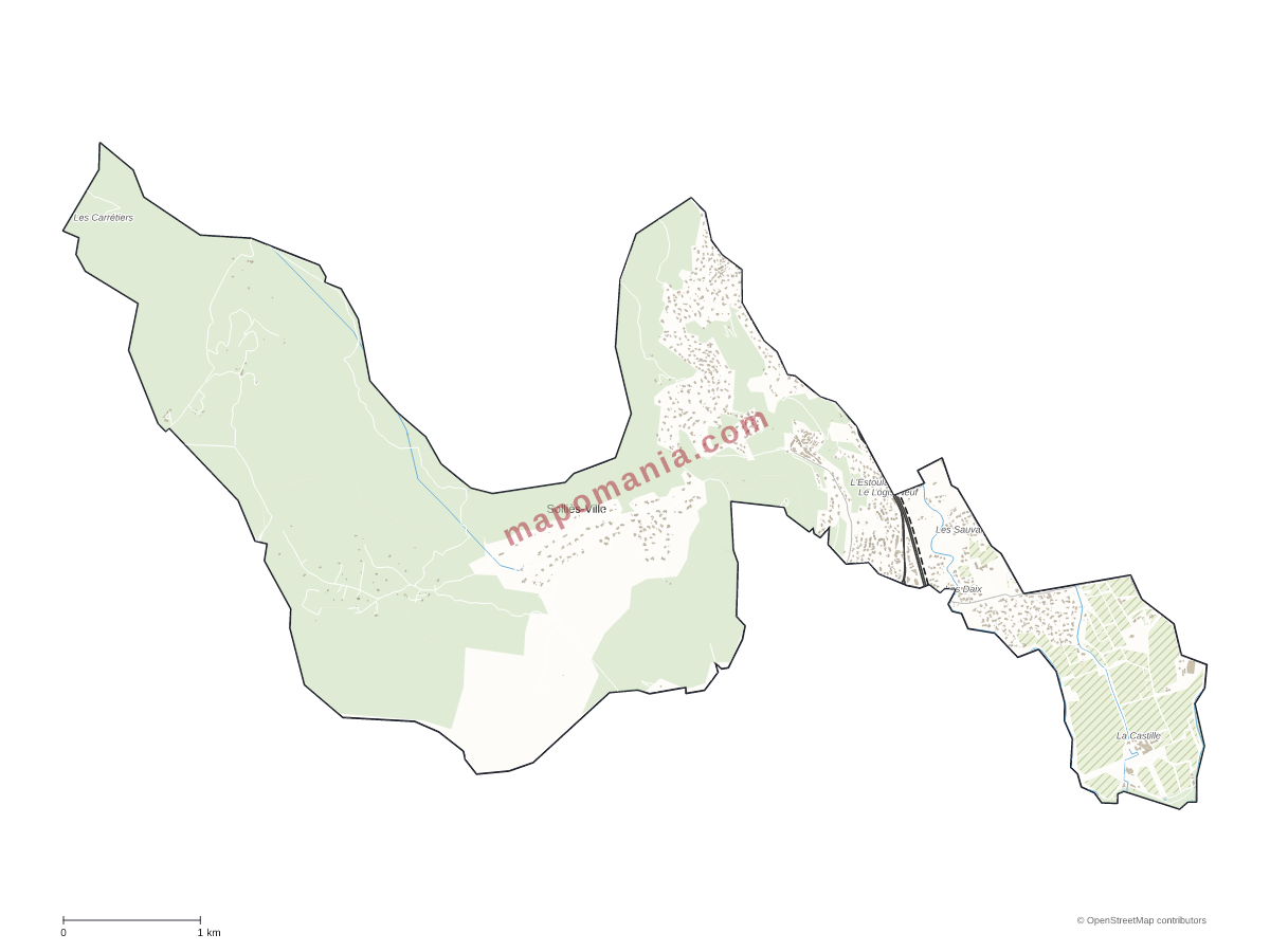 Carte de Solliès-Ville à personnaliser