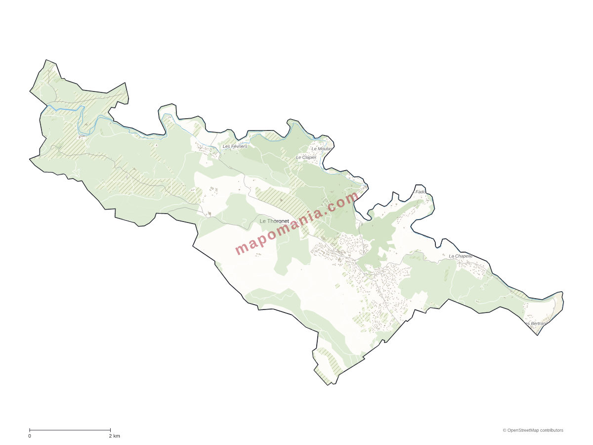 Carte de Le Thoronet à personnaliser