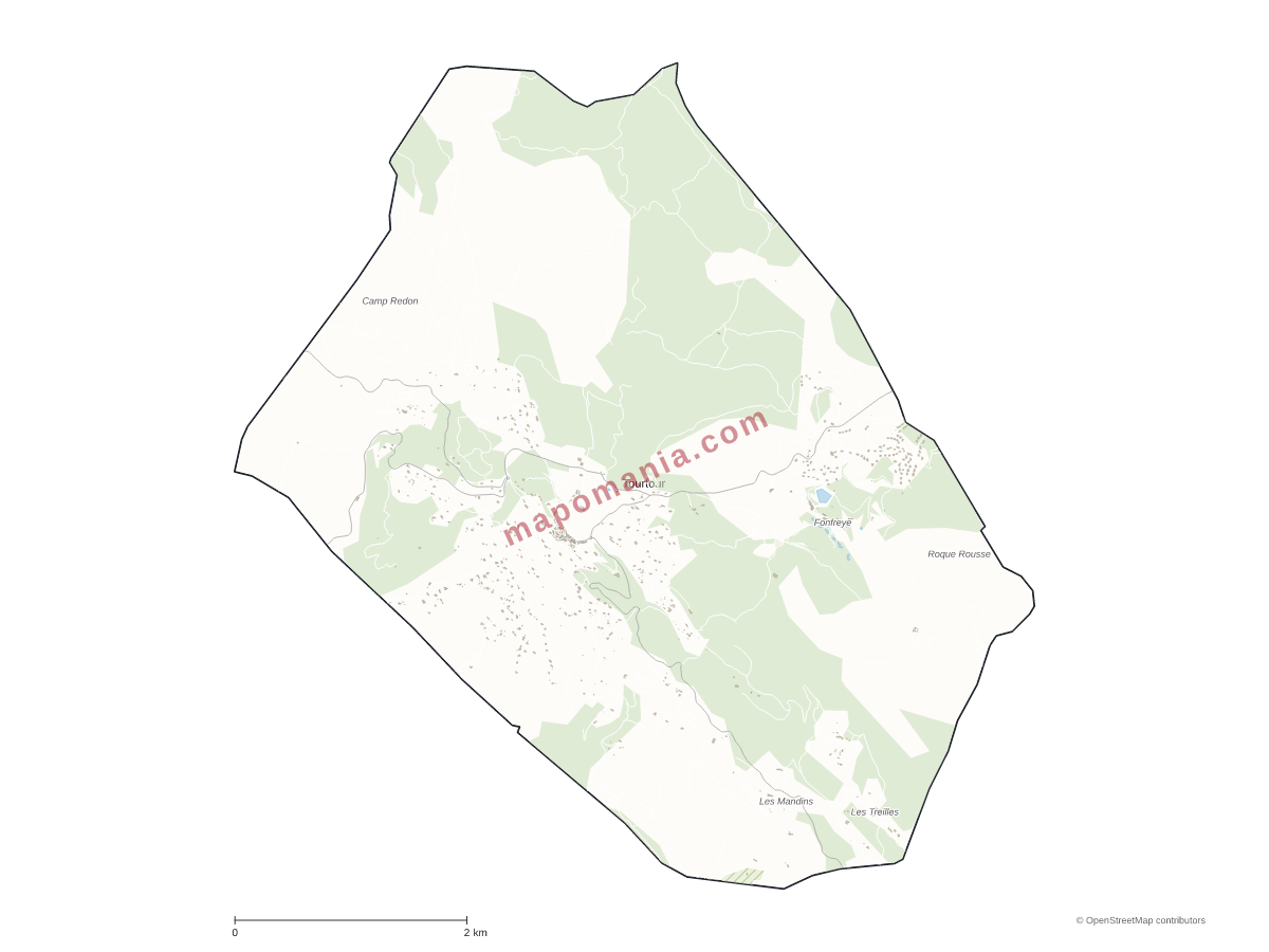 Carte de Tourtour à personnaliser