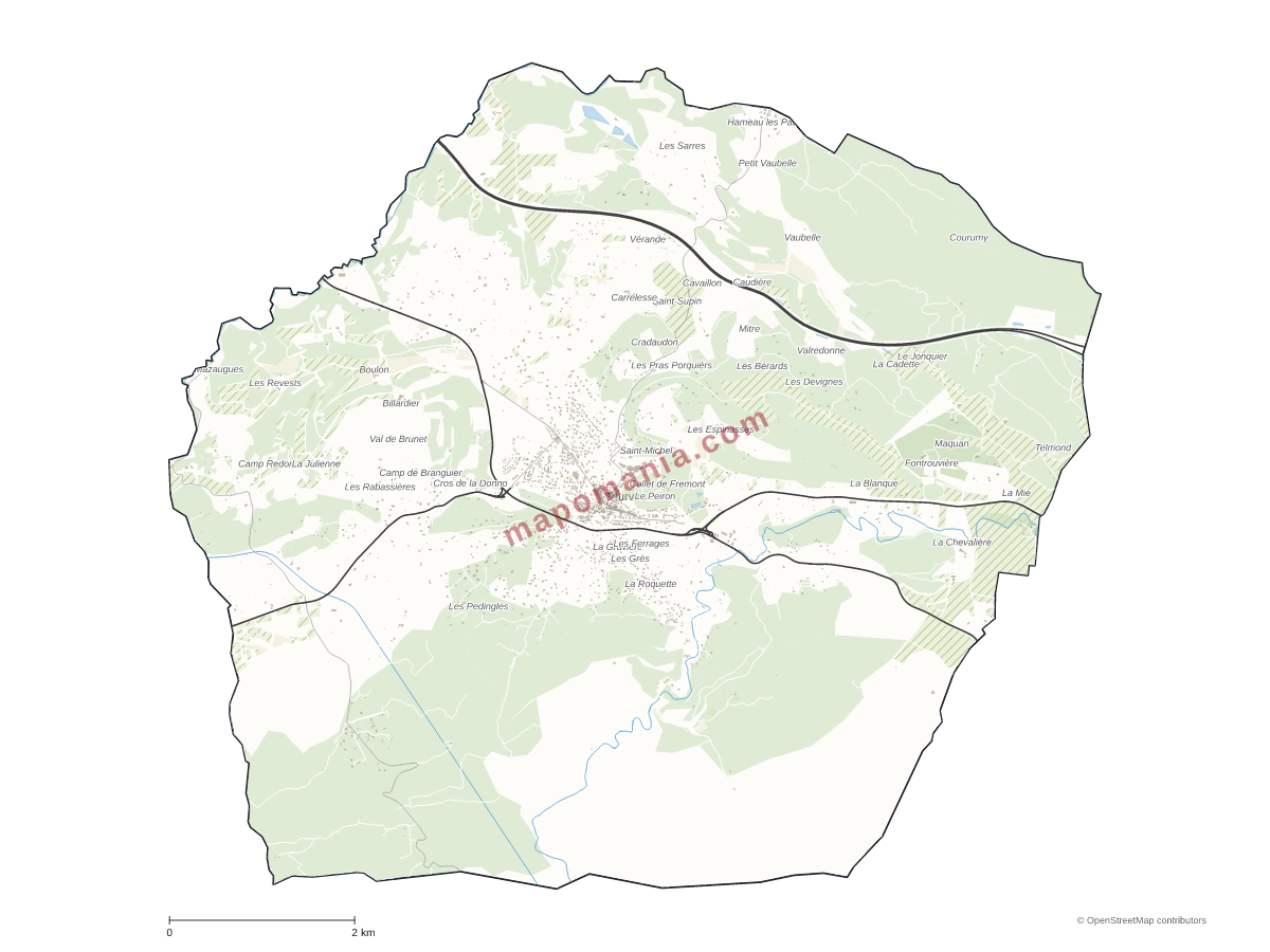 Carte de Tourves à personnaliser