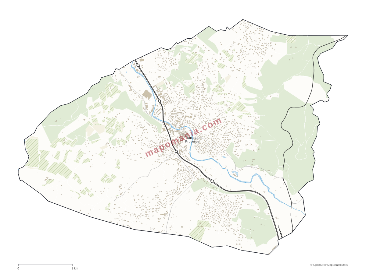 Carte de Trans-en-Provence à personnaliser