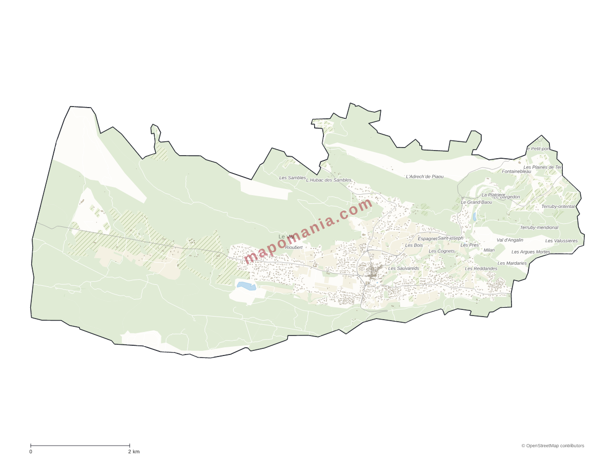 Carte de Le Val à personnaliser