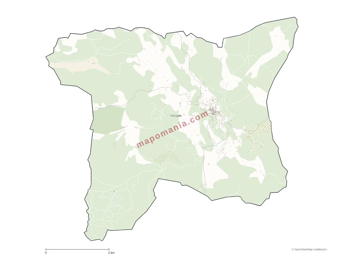 Carte de Varages à personnaliser