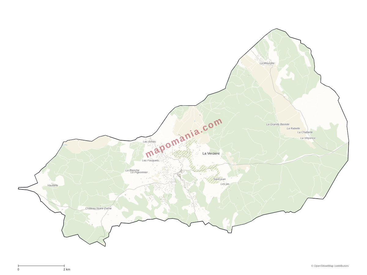 Carte de La Verdière à personnaliser