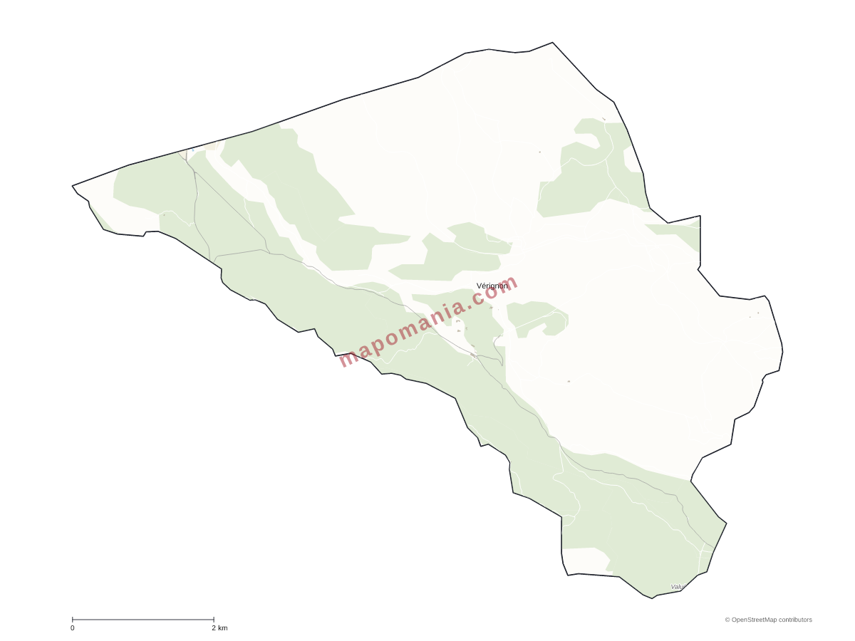 Carte de Vérignon à personnaliser