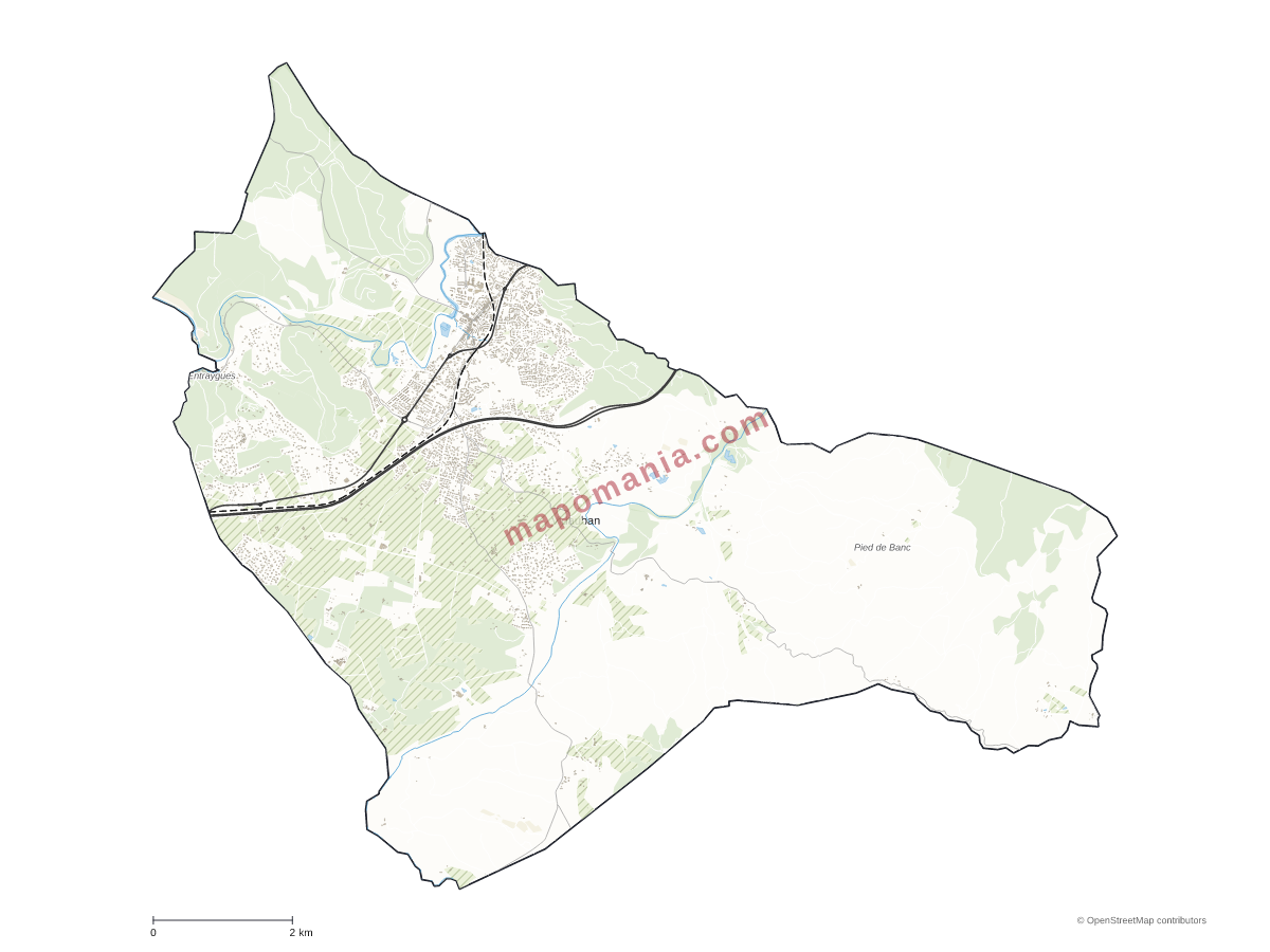 Carte de Vidauban à personnaliser