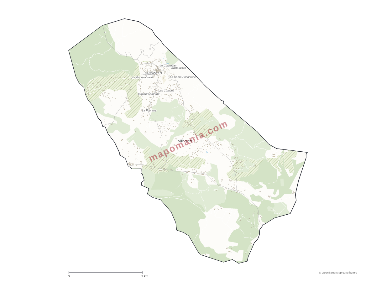 Carte de Villecroze à personnaliser