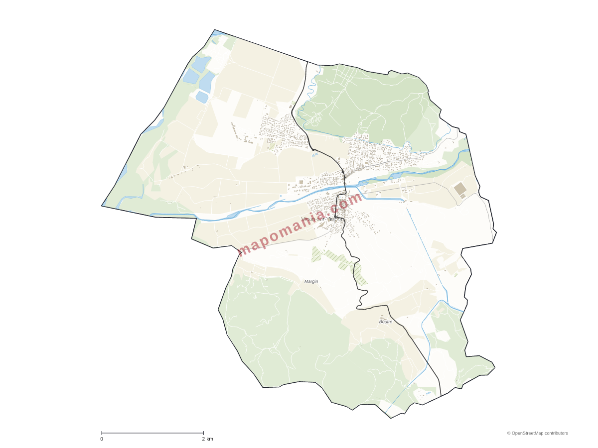 Carte de Vinon-sur-Verdon à personnaliser