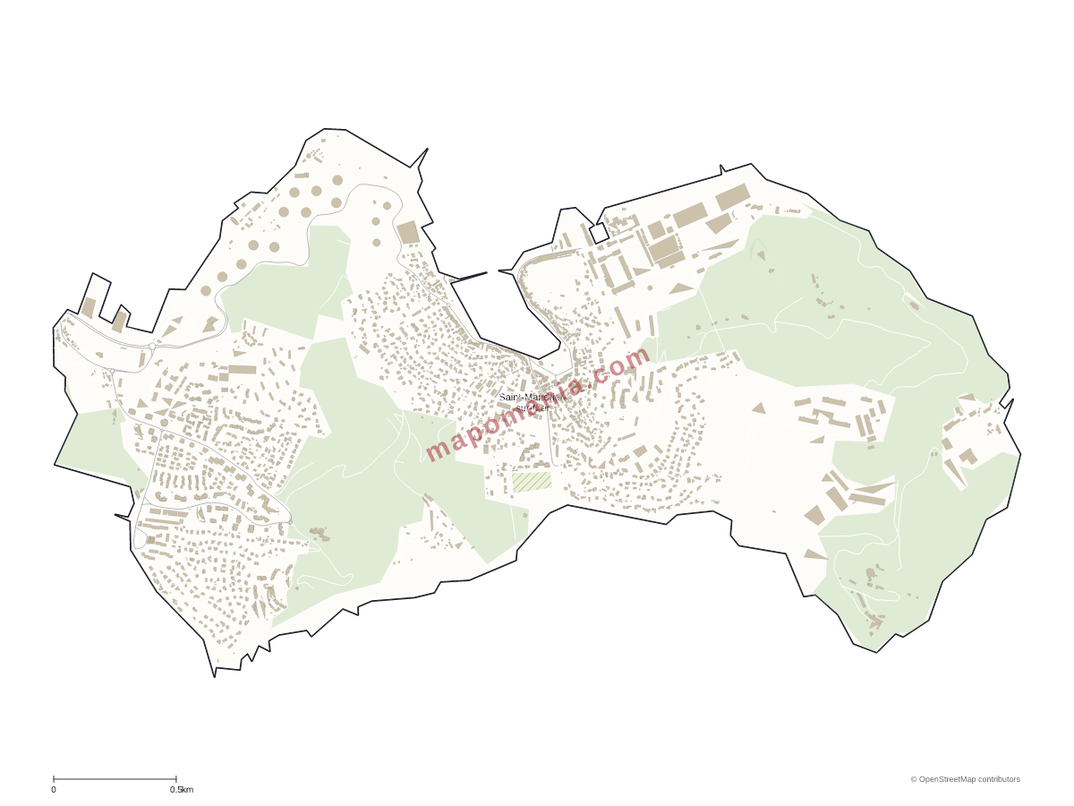 Carte de Saint-Mandrier-sur-Mer à personnaliser