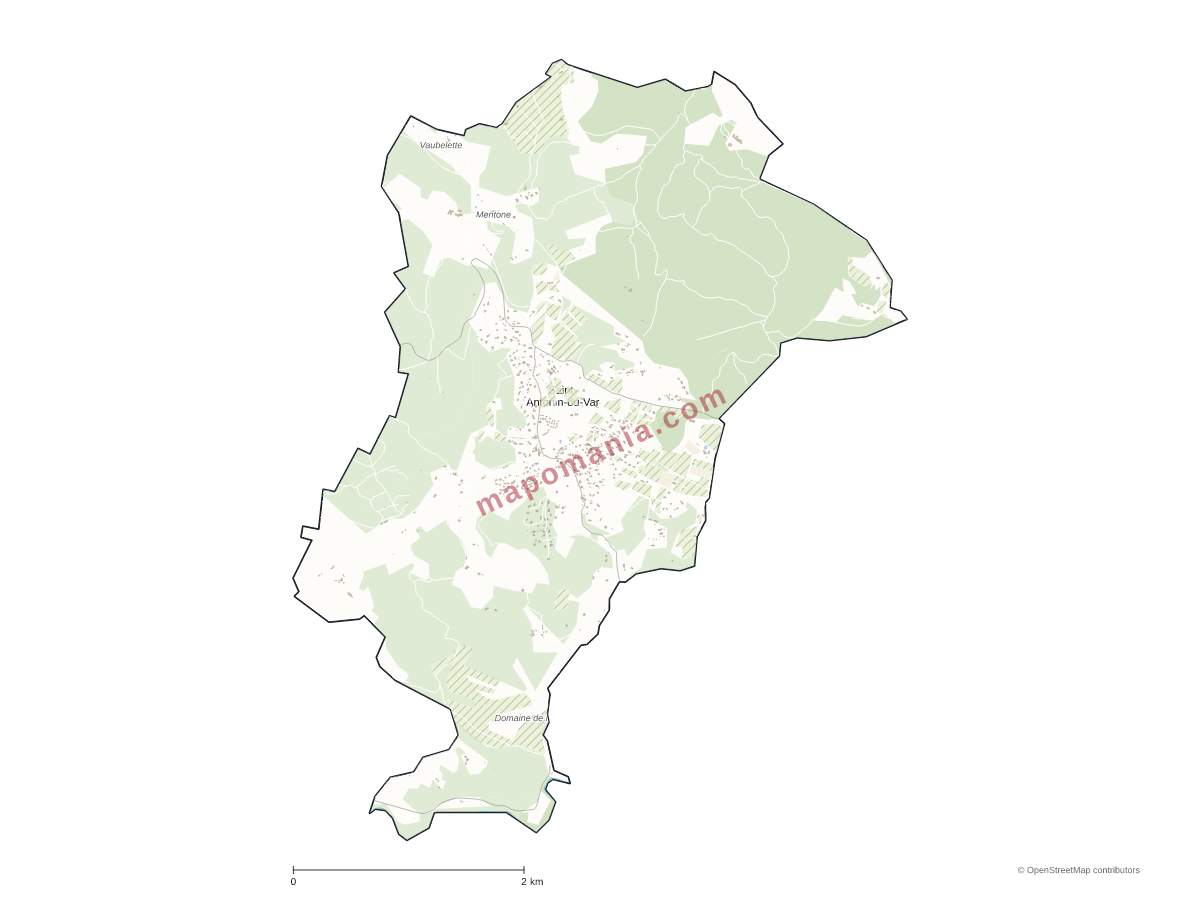 Carte de Saint-Antonin-du-Var à personnaliser