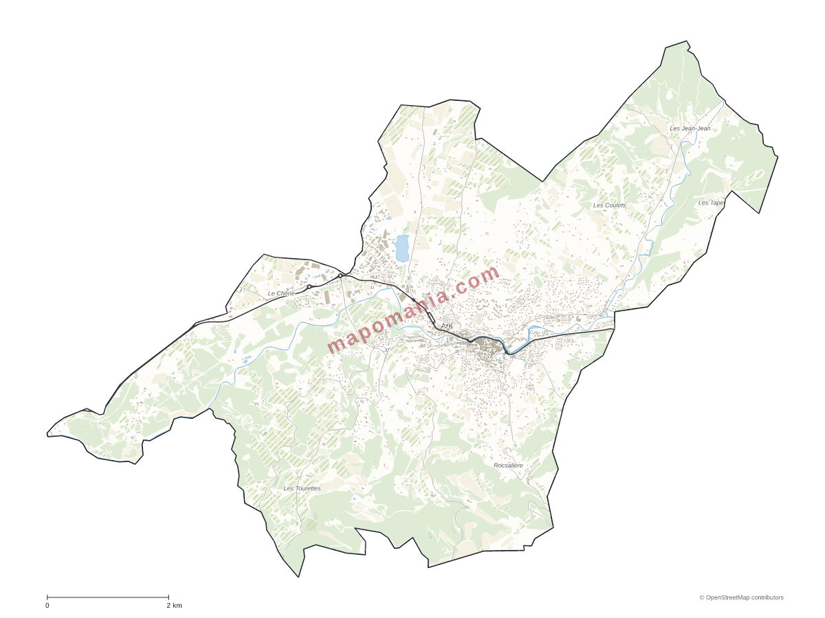 Carte de Apt à personnaliser