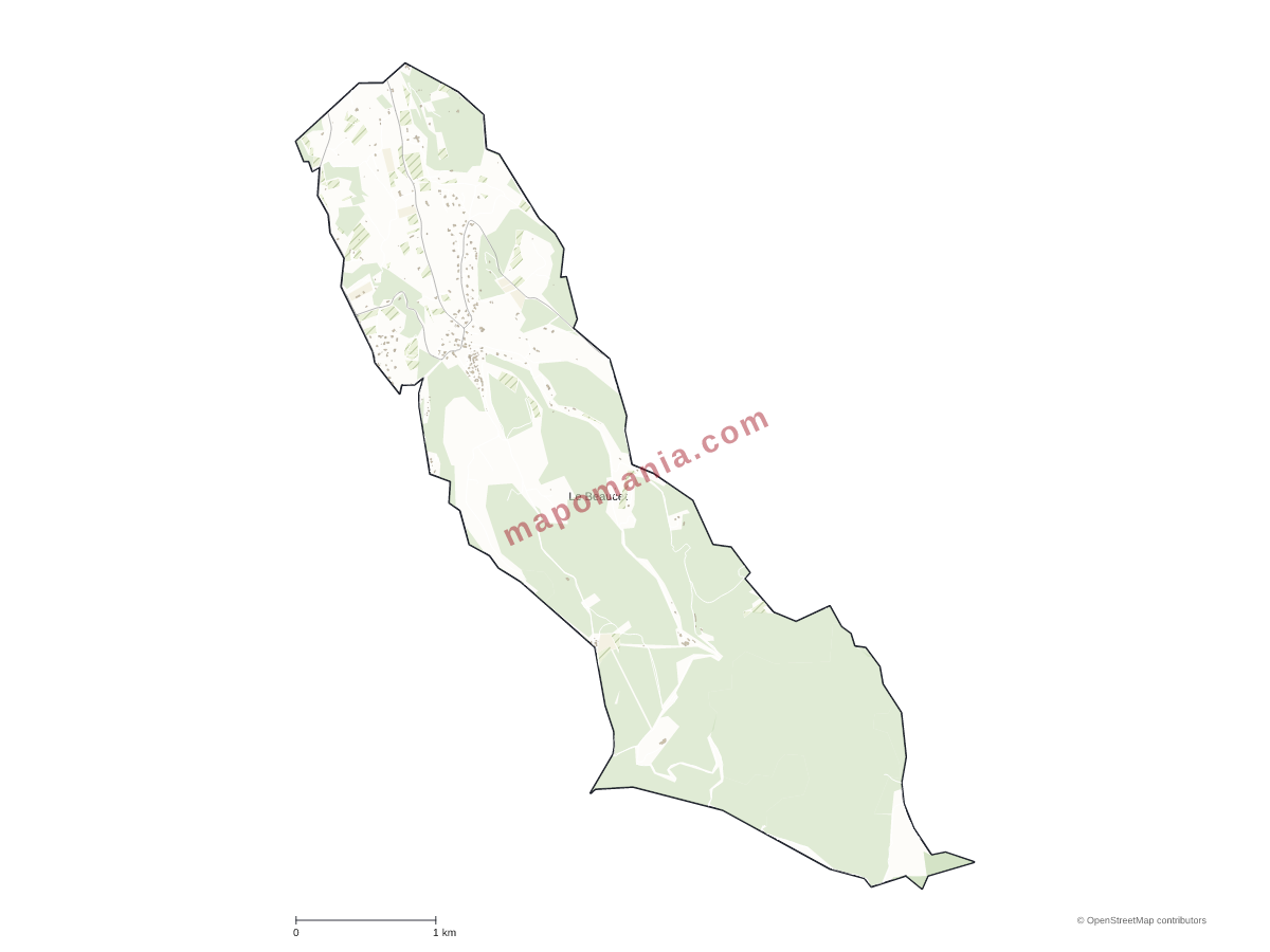 Carte de Le Beaucet à personnaliser