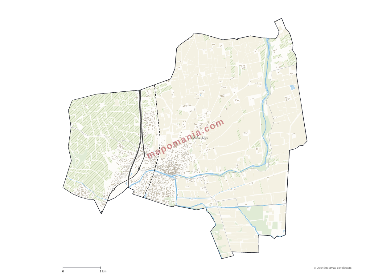 Carte de Bédarrides à personnaliser