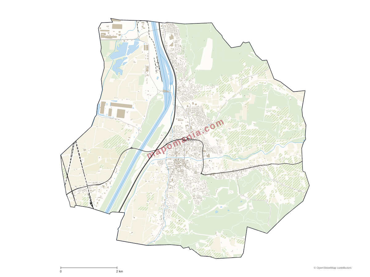 Carte de Bollène à personnaliser
