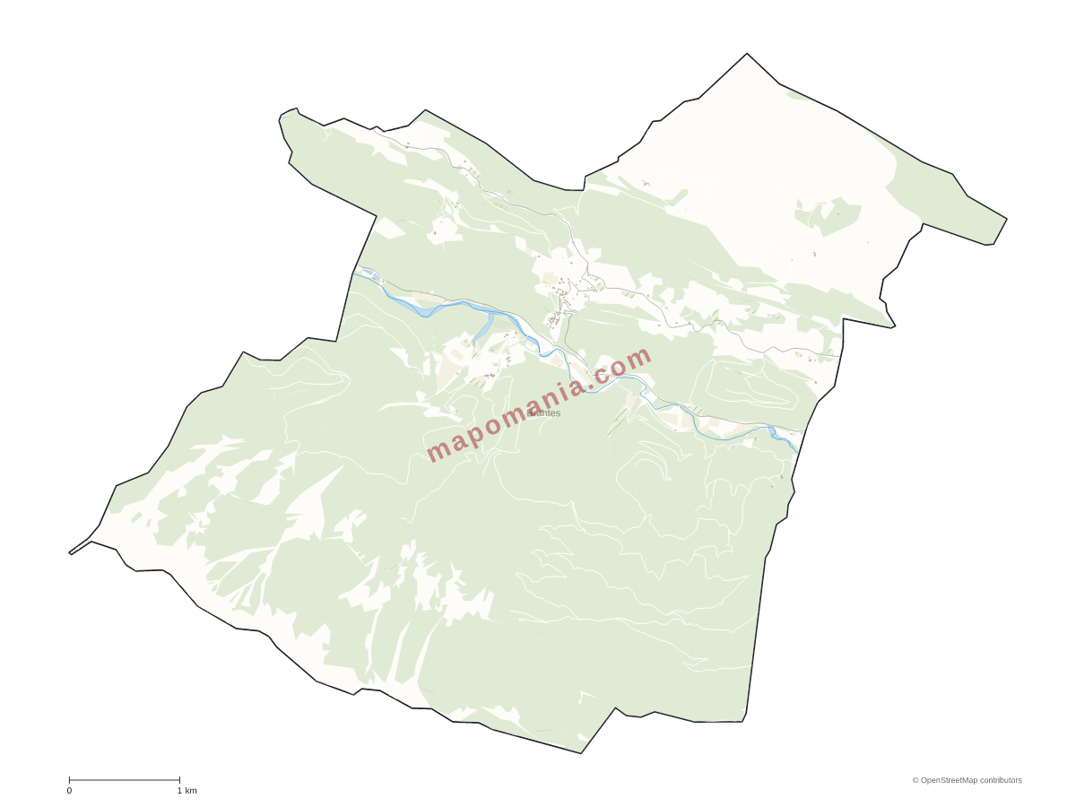 Carte de Brantes à personnaliser