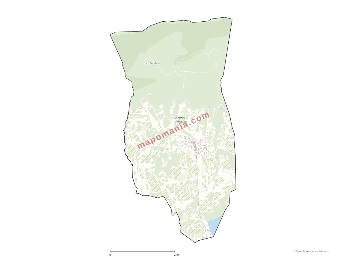 Carte de Cabrières-d'Aigues à personnaliser