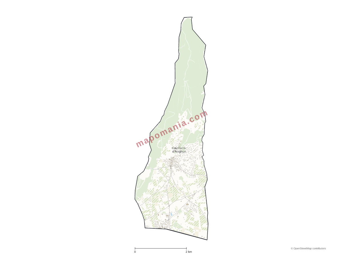 Carte de Cabrières-d'Avignon à personnaliser