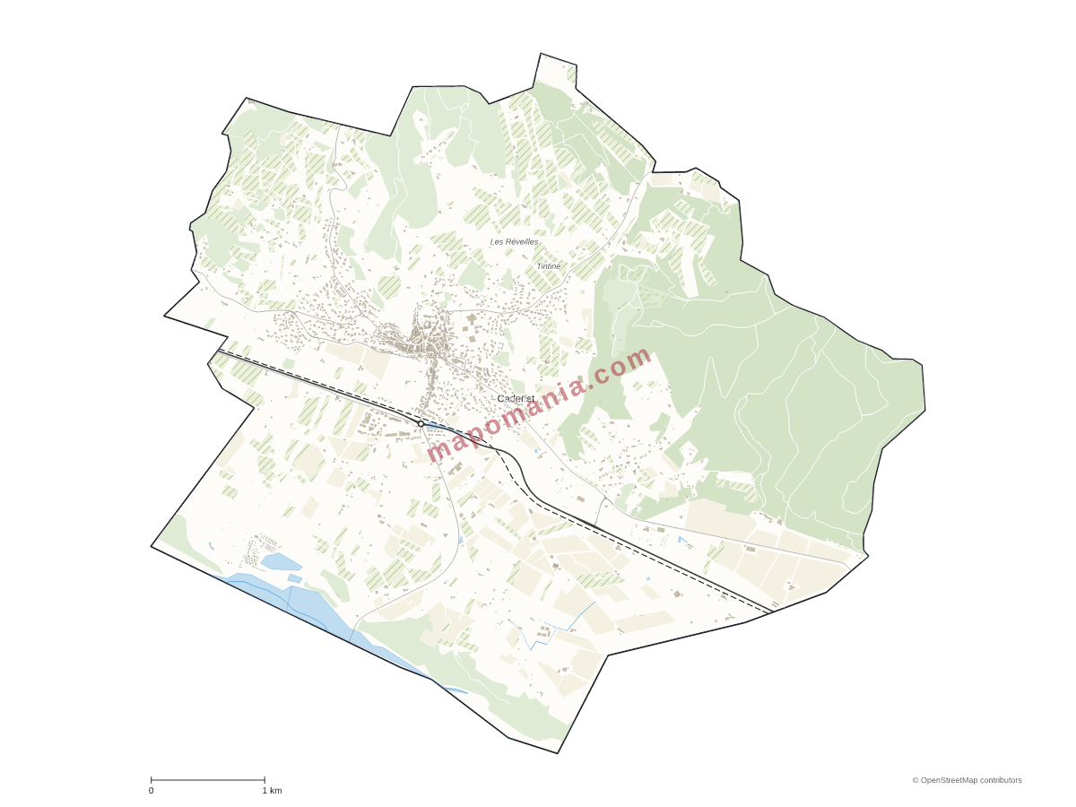 Carte de Cadenet à personnaliser