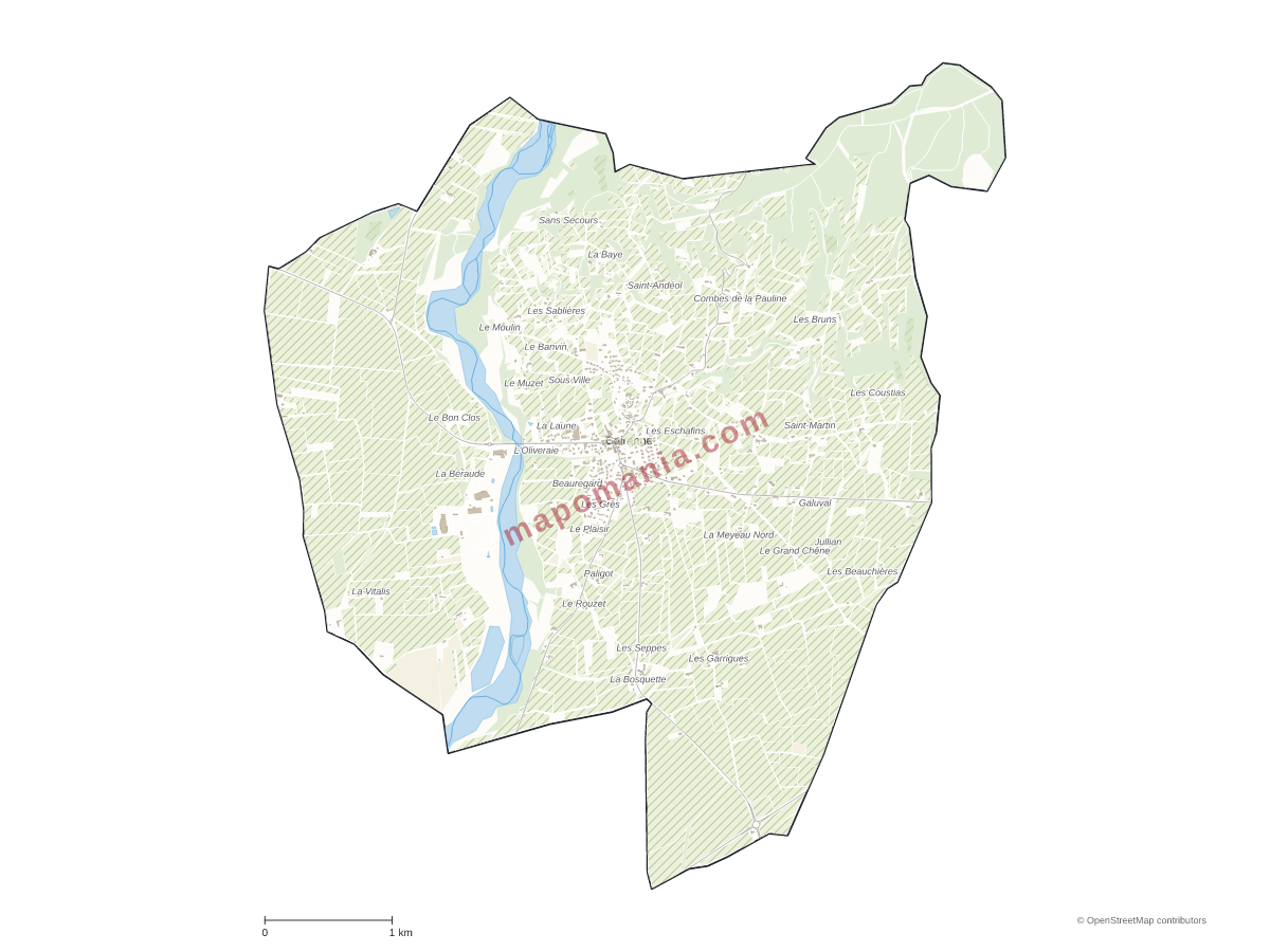Carte de Cairanne à personnaliser