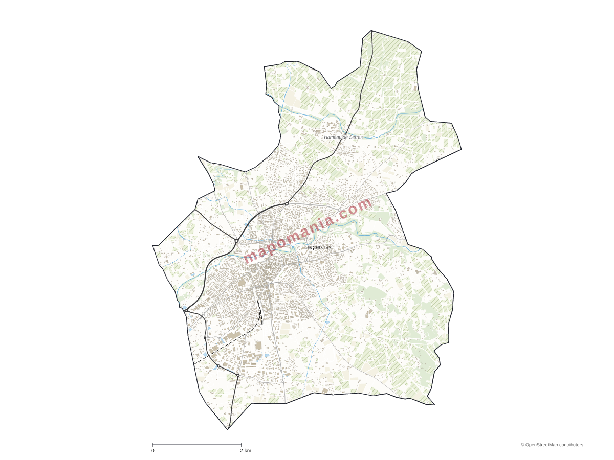 Carte de Carpentras à personnaliser