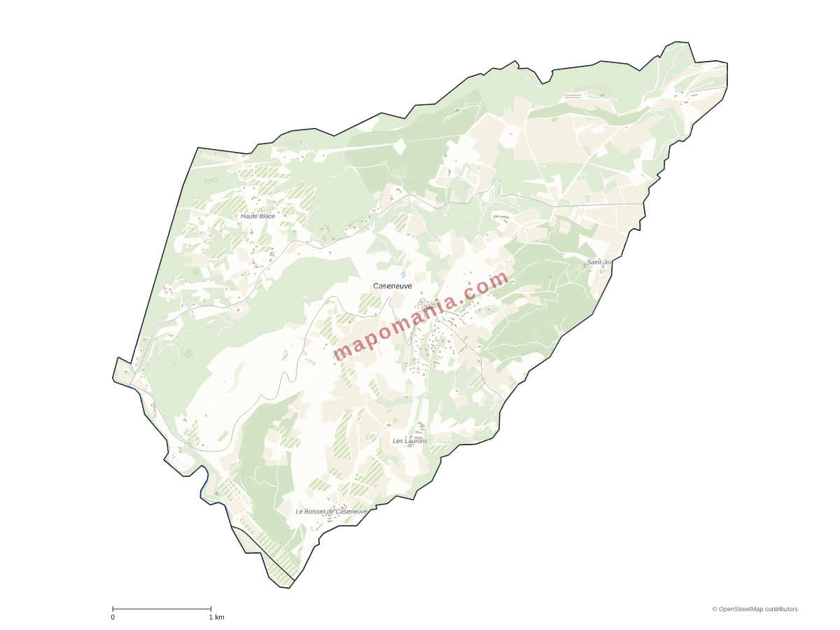 Carte de Caseneuve à personnaliser