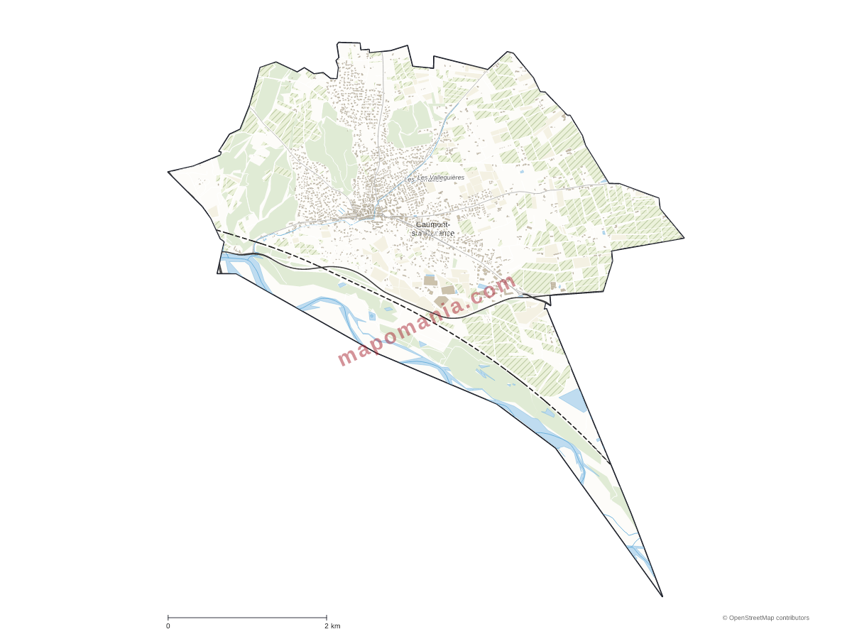 Carte de Caumont-sur-Durance à personnaliser