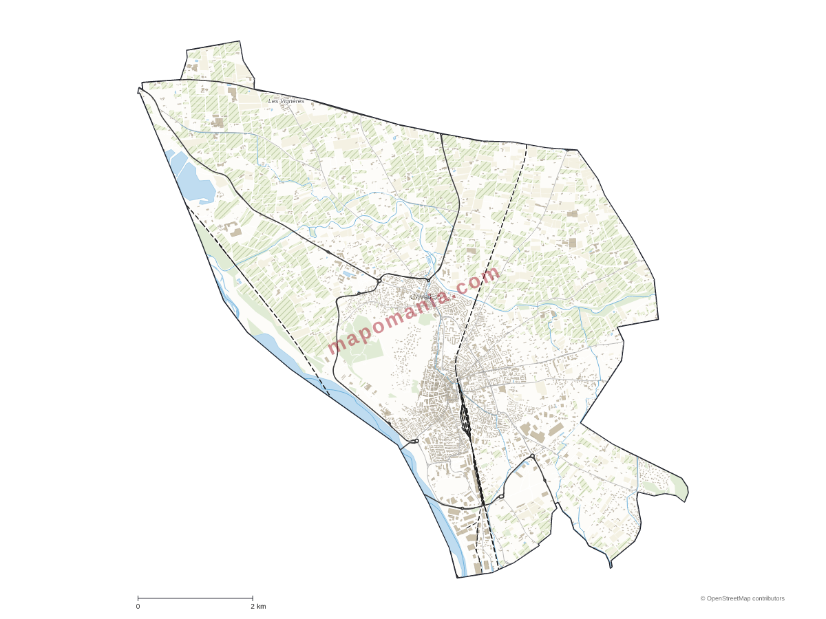 Carte de Cavaillon à personnaliser