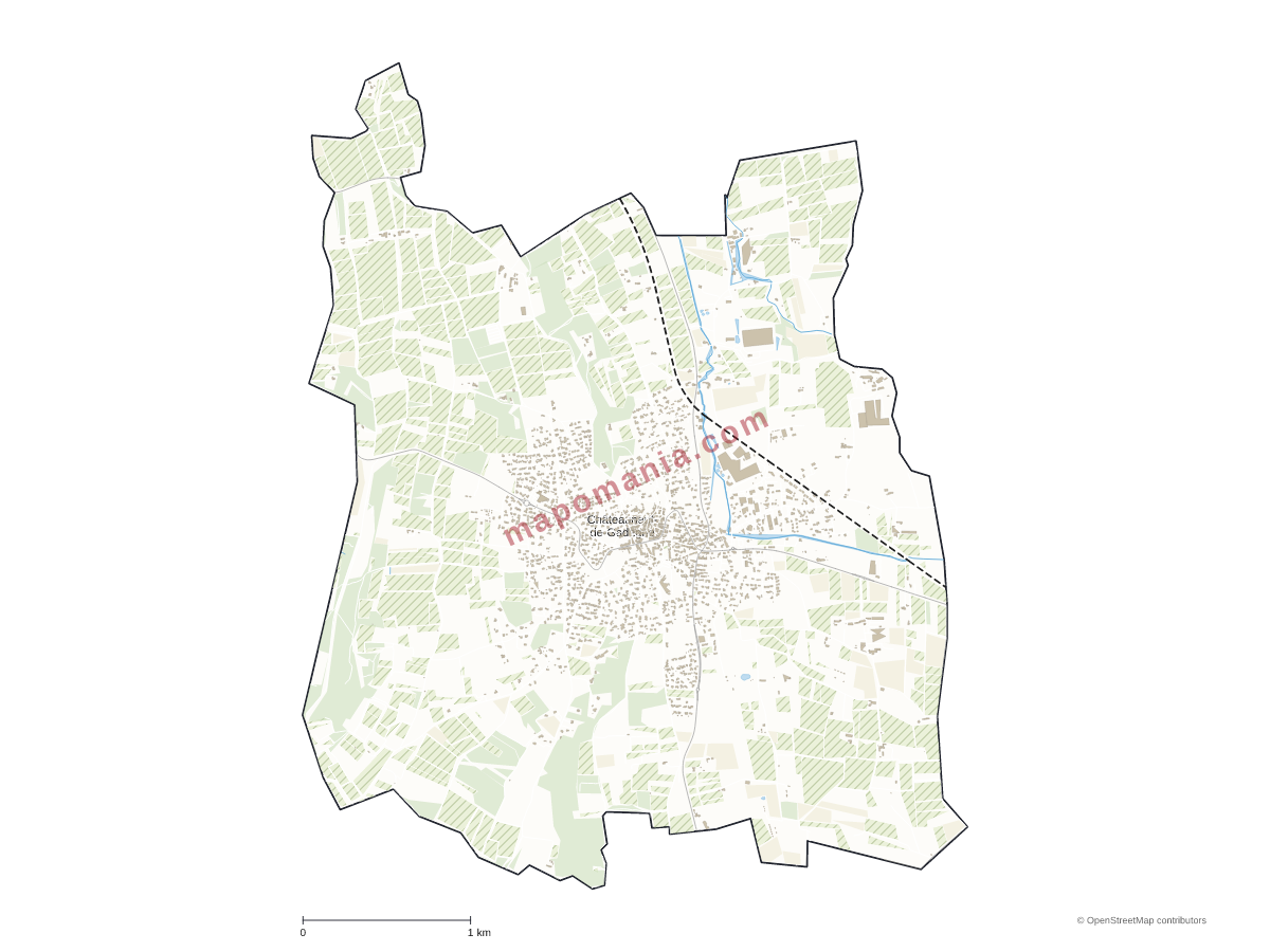Carte de Châteauneuf-de-Gadagne à personnaliser