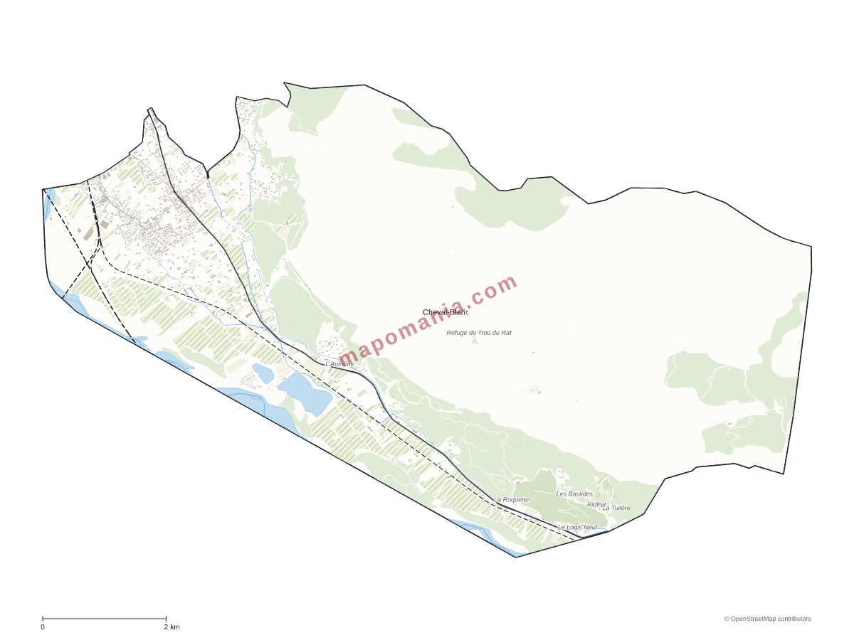 Carte de Cheval-Blanc à personnaliser