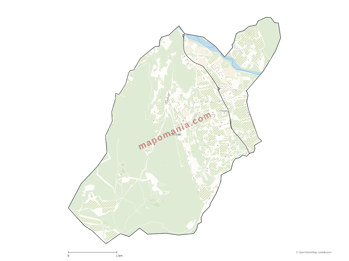 Carte de Crestet à personnaliser