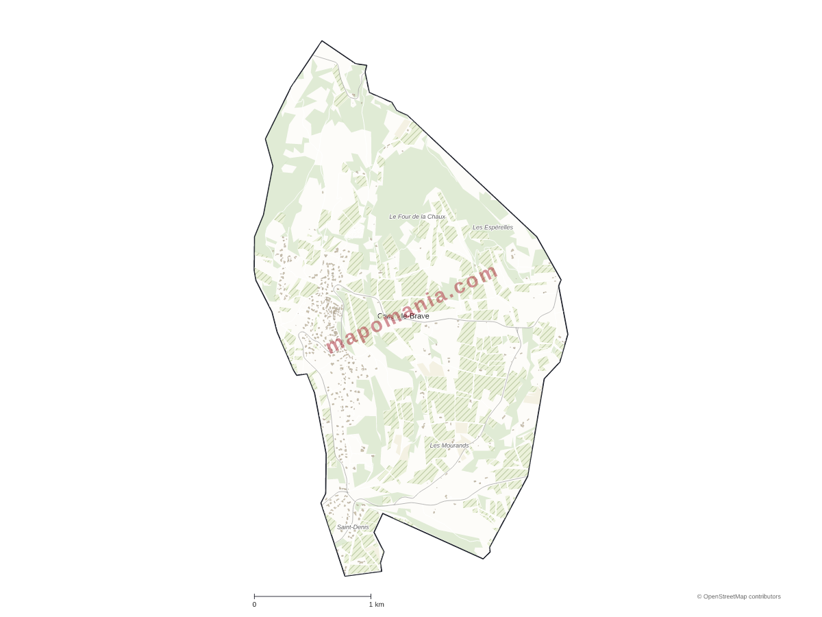 Carte de Crillon-le-Brave à personnaliser