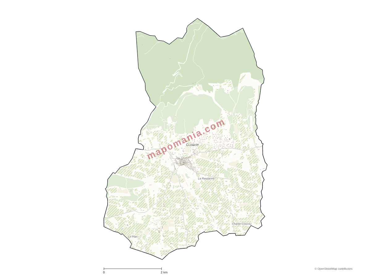 Carte de Cucuron à personnaliser