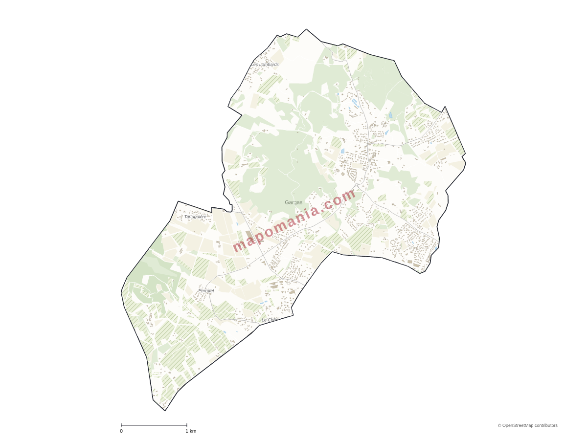 Carte de Gargas à personnaliser