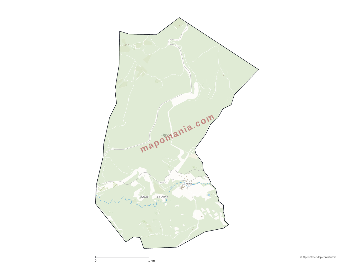 Carte de Gignac à personnaliser