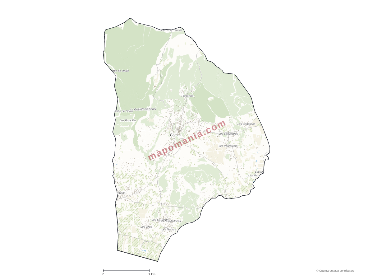 Carte de Gordes à personnaliser